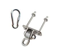 Wdbild Gancio per altalena in acciaio inox Heavy Duty Hanger per amaca trapezio e sacco da boxe Set di facile installazione Swing Hardware