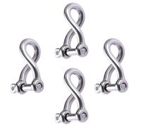 Wdbild Heavy Duty Catena Grillo In Acciaio Sollevamento Pin Grillo Ancoraggio Archi Marine Anelli Grilli 6mm 1/4" D Anelli Grilli