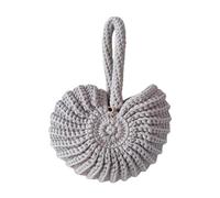 Wdbild Hoboes Borse per donne ragazze conchiglie intrecciate a mano pochette borse borse toted borse da sera da donna borse con manico superiore borse regali conchiglie tessute a mano, grigio, One