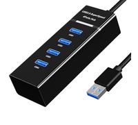 Wdbild Hub USB 4 porte adattatore USB Plug & Play Hub ad alta velocità adattatore hub dati facile da trasportare per una soluzione di connessione semplificata