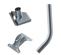 Wdbild Internet Staffa di montaggio a parete lunga Heavy Duty Montaggio a parete Accessori Adattatore per tubo a gomito per adattatore per montaggio satellitare in metallo satellitare