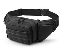 Wdbild Marsupio, borsa multifunzione a tracolla, borsa a tracolla, borsa a tracolla, grande capacità, marsupio per attività all'aperto, Nero , Taglia unica