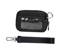 Wdbild Marsupio, Marsupio Portafoglio corto Resistente all'acqua Borsa da petto con finestra trasparente Porta carte da corsa Borsa da cintura Porta Telefono Marsupio, Nero , 14*2*9.5cm