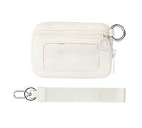 Wdbild Marsupio, Marsupio Portafoglio corto Resistente all'acqua Borsa da petto con finestra trasparente Porta carte da corsa Borsa da cintura Porta Telefono Marsupio, Beige, 14*2*9.5cm