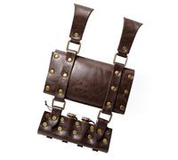 Wdbild Marsupio medievale in finta pelle, con 4 bottiglie di pozione in sughero, per travestimenti da mago fantasia, cosplay, rinascimentali, Borsa senza cintura, Taglia unica