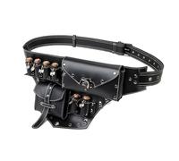 Wdbild Marsupio medievale in pelle PU, con bottiglie di sughero, per cosplay e costumi rinascimentali, A, Taglia unica