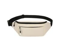 Wdbild Marsupio, Oxford Panno Impermeabile Crossbody Marsupio Grande Capacità Sling Pack Borsa Casual Outdoor Sport Spalla Borsa Cintura Petto, Beige, Taglia unica