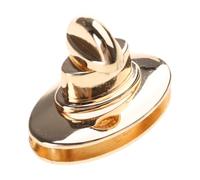 Wdbild Metallo Forma Ovale Chiusura Girare Twist Serrature Per Borsa A Tracolla Borsa Borsa Hardware Accessori di Ricambio Borsa, Oro, One Size