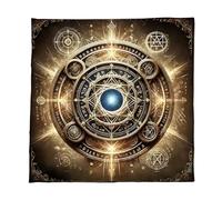 Wdbild Panno per tarocchi in pile 50 x 50 cm/60 x 60 cm/75 x 75 cm morbido tappetino divinazione con motivo mistico adatto per lettura psichica Tarocchi tovaglia