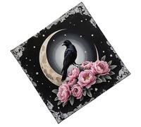 Wdbild Panno per tarocchi in pile 50 x 50 cm 60 x 60 cm 75 x 75 cm morbido tappetino divinazione con motivo mistico adatto per letture psichiche velluto morbido panno divinazione