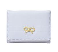 Wdbild Portafoglio, portafogli compatti per le donne a tre pieghe pochette moda PU borse in pelle signore porta carte di credito borsa soldi borse da viaggio, Blu, Taglia unica