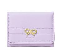 Wdbild Portafoglio, portafogli compatti per le donne a tre pieghe pochette moda PU borse in pelle signore porta carte di credito borsa soldi borse da viaggio, Viola, Taglia unica