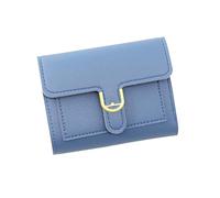 Wdbild Portafoglio, portafogli compatti per le donne a tre pieghe pochette moda PU borse in pelle signore porta carte di credito borsa soldi borse da viaggio, Blu, Taglia unica