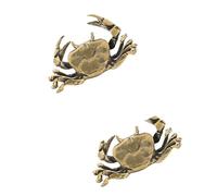 Wdbild Realistico Fiume Granchi Figurine Lucidatura Mestiere Metallo Antico Animale Migliora Interior Styling Con Fengshuis Significato Scrivania Ufficio Decorazione in Metallo