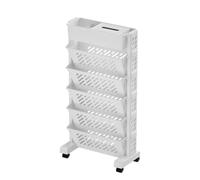 Wdbild Scaffale multifunzionale di stoccaggio bianco con scaffale Home Storage Organizzatori per libri e accessori per interni domestici