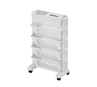 Wdbild Scaffale multifunzionale di stoccaggio bianco con scaffale Home Storage Organizzatori per libri e accessori per interni domestici