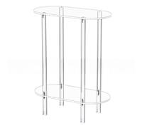 Wdbild Scaffali pratici di stoccaggio dello scaffale ovale funzionale 2Layer dello scaffale ellittico di risparmio di spazio 2Layer per l'appartamento del dormitorio