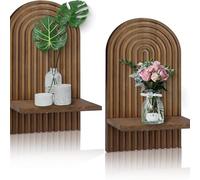 Wdbild Set di 2 mensole in legno da appendere per esporre libri, piccole piante, mensole decorative per libreria, decorazione da parete per camera da letto