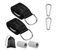 Wdbild Set di cinghie di sospensione resistenti per altalena amaca attaccamento sedia sospesa con moschettoni per campeggio all'aperto altalena albero per bambini cinghia di sospensione