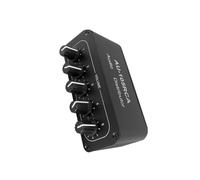 Wdbild Splitter audio a due canali Amplificatori per cuffie a 5 porte con controllo dei volumi indipendenti Distribuzione del suono ad alta fedeltà Splitter audio ad alta fedeltà
