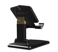 Wdbild Supporto da tavolo ergonomico regolabile leggero con porta di ricarica per sollevare telefoni portatili da 4 a 12 pollici
