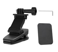 Wdbild Supporto per fotocamera a clip per zaini, girevole a 360 gradi, design pieghevole, staffa per stabilizzare la fotocamera per lo sport