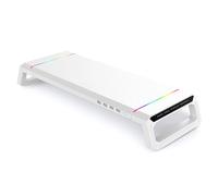 Wdbild Supporto per monitor RGB con 4 USB2.0 Supporto da scrivania di ricarica per computer portatile