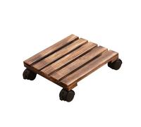 Wdbild Supporto per piante in legno con supporto per piante a rullo resistente con ruote Forte supporto per rulli per piante per interni ed esterni