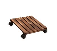 Wdbild Supporto per piante in legno con supporto per piante a rullo resistente con ruote Forte supporto per rulli per piante per interni ed esterni