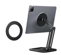 Wdbild Supporto per tablet con rotazione a 360 gradi Braccio pieghevole Supporto ergonomico per tablet in alluminio per ufficio Studio Lettura Supporto per telefono pieghevole portatile