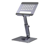 Wdbild Supporto per tablet in alluminio con rotazione a 360° con design pieghevole e altezze regolabili per telefoni e tablet