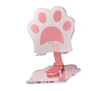 Wdbild Supporto per tablet regolabile in acrilico con rotazione a 360 gradi e design pieghevole, strumento per scrivania da ufficio a casa, uso scrivania regolabile a forma di gatto, supporto da