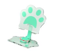 Wdbild Supporto per tablet regolabile in acrilico con rotazione a 360 gradi e design pieghevole, strumento per scrivania da ufficio a casa, uso scrivania regolabile a forma di gatto, supporto da