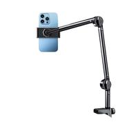 Wdbild Supporto per tablet regolabile pieghevole supporto per tablet con rotazione di 360 gradi per 4-12,9 pollici telefono cellulare tablet braccio regolabile morsetto supporto