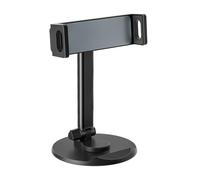 Wdbild Supporto regolabile da tavolo con morsetto girevole a 360 gradi con base in silicone antiscivolo per telefoni e tablet, supporto regolabile per tablet