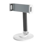 Wdbild Supporto regolabile da tavolo con morsetto girevole a 360 gradi con base in silicone antiscivolo per telefoni e tablet, supporto regolabile per tablet