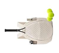 Wdbild Zaino da viaggio per racchetta da tennis con sezione dedicata per attrezzature antiscivolo, tracolla per torneo all'aperto, zaino da tennis pronto