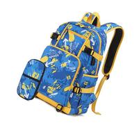 Wdbild Zaino per la scuola, zaino per la scuola con astuccio, set per ragazzi e ragazze, borse per laptop di grande capacità, porta di ricarica USB, Blu, S
