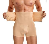 WDCAYQHZ Men's Tummy Control Shapewear Underwear High Waist Body Shaper Butt Lifter Padded Butt Enhancer Trunks(Skin Color,S)