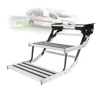 WDDEYYDS Auto-Sensing Electric Retractable RV Steps-Auto Extend/Retract When Door Opens/Closes,220kg Load,IPX67 Waterproof,LED Light,Non-Slip Design,for RV/Truck/Motorhome DoubleLayer-24V