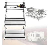 WDDEYYDS Electric Camper Steps with Auto-Sensing-Auto Extend/Retract with Door Operation,440lbs Capacity,IPX67 Waterproof,LED Indicator,Quick Assembly,for RV/Truck/Motorhome DoubleLayer-24V