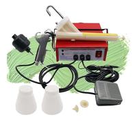 WDDEYYDS Red Spray Gun, Paint Gun Coating System Machine,Electrostatic Coating Kits with Foot Switch,110V/220V,Powder Coating System Metal Work Piece Spray Machine DIY Electrostatic Spray Gun