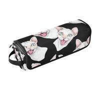 WDdZzyy Aesthetic Devon Rex Cats - Organizer 2 in 1 per strumenti per capelli, con tappetino in ferro, grande, custodia da viaggio per piastre, piastre e arricciacapelli, Gatti Estetici Devon Rex Nero