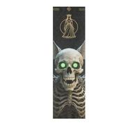 WDdZzyy Anime Style Evil Skeleton Tarocchi Nero Oro Skateboard Grip Tape Antiscivolo Nastro Grip per Scooter 83 × 22 pollici Papel de lija para patinetas
