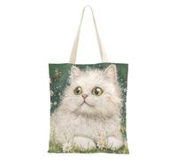 WDdZzyy Art Selkirk Rex Cats verde medio tela tote bag per le donne con tasche con manici borse riutilizzabili Bulk Cool regali per le amiche