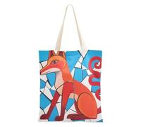 WDdZzyy Astratto Artistico Pittura Fox Womens Canvas Tote Bag Beach Regali Bulk Tote Bags