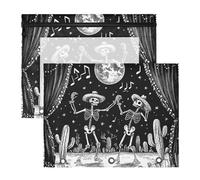 WDdZzyy Astuccio multiuso a 3 anelli con teschio che danza, per raccoglitori a 3 anelli, confezione da 2 pezzi, per insegnanti e aule