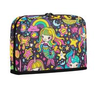 WDdZzyy Astuccio per matite con sirene, unicorni e arcobaleni, grande capacità, organizer espandibile per la scuola preppy
