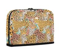 WDdZzyy Astuccio per matite marrone con leopardo animale, grande capacità, organizer per cancelleria portatile per articoli scolastici preppy preppy