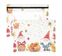 WDdZzyy Autunno Raccolta Nani Matita Pouch Adorabile Cartella di File di Plastica per A4 Lettera Carta 2 Pack Studenti Ufficio
